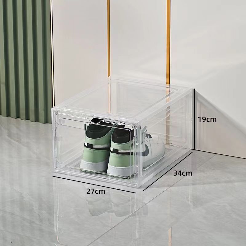 Extra Thick Transparent Plastic Magnetic Dustproof Shoe Box