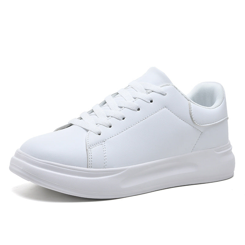 Large Size White Shoes Leather Waterproof Leisure Sneaker