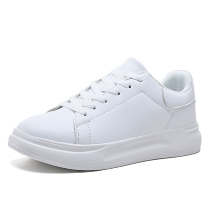 Large Size White Shoes Leather Waterproof Leisure Sneaker