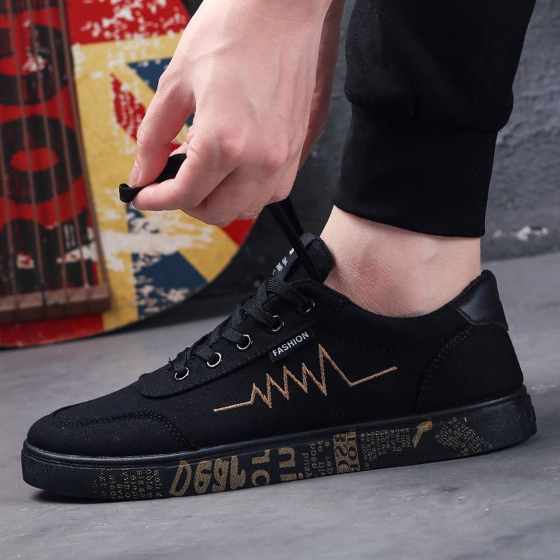 Men's canvas shoes sports casual men's shoes flat shoes men