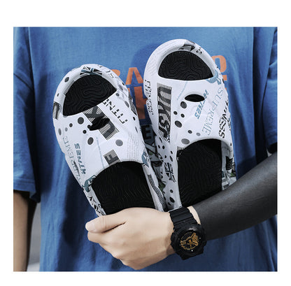 Men's Summer Outerwear Stylish Beach Platform Slippers