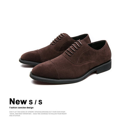 Frosted Business Casual Leather Shoes