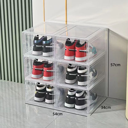 Extra Thick Transparent Plastic Magnetic Dustproof Shoe Box