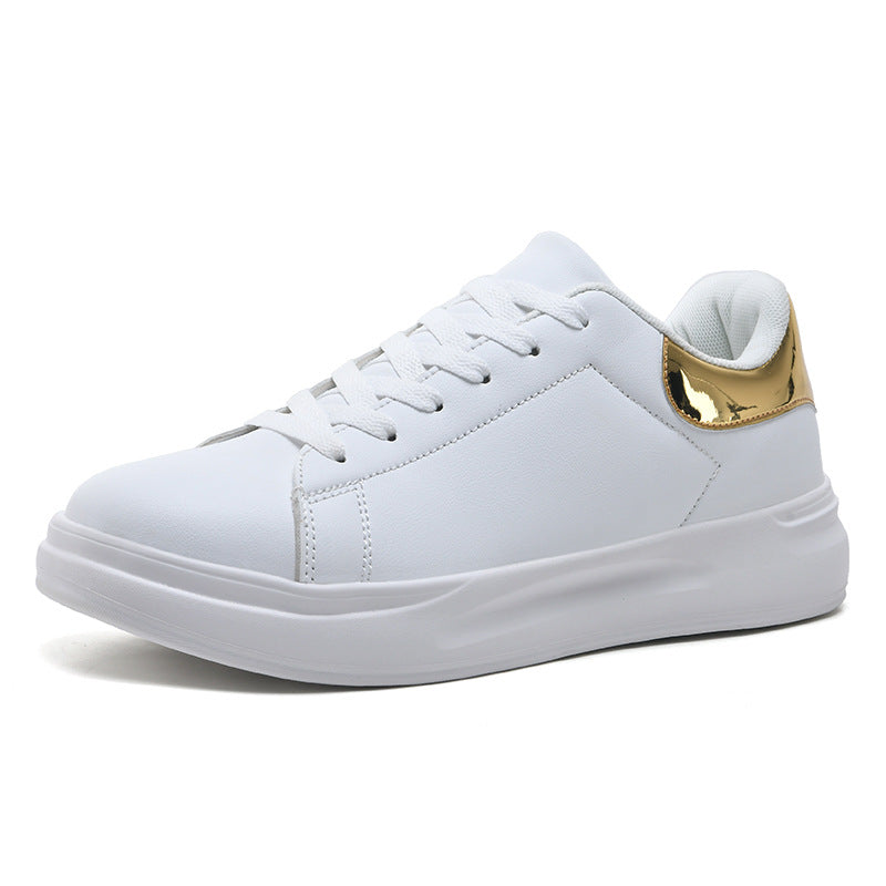 Large Size White Shoes Leather Waterproof Leisure Sneaker