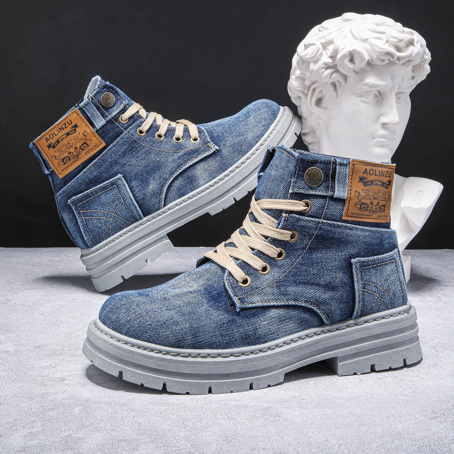 High-top Board Shoe Denim Casual