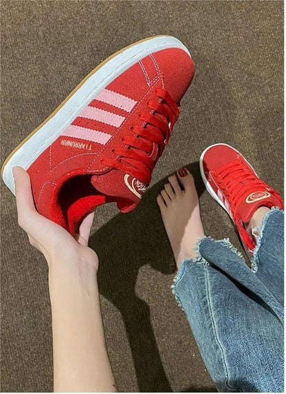 Mesh Lace-up Sneaker Rubber Low Heel